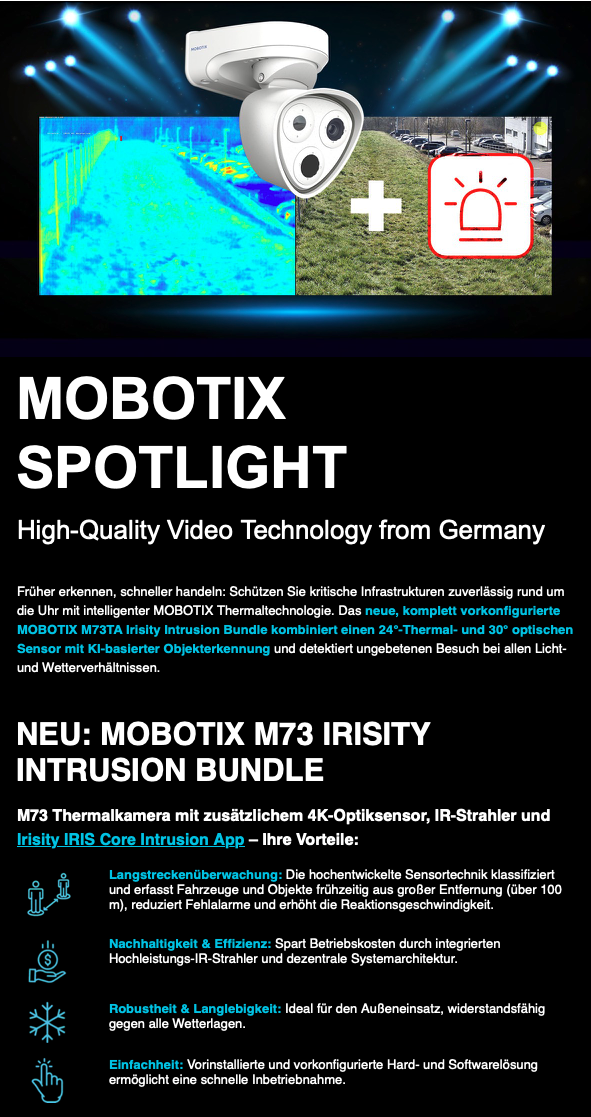 Mobotix M73 Wärmebildkameras