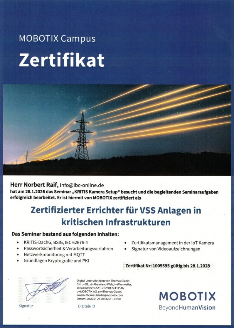 Zertifizierter KRITIS-Berater Zertifizierter KRITIS-Berater